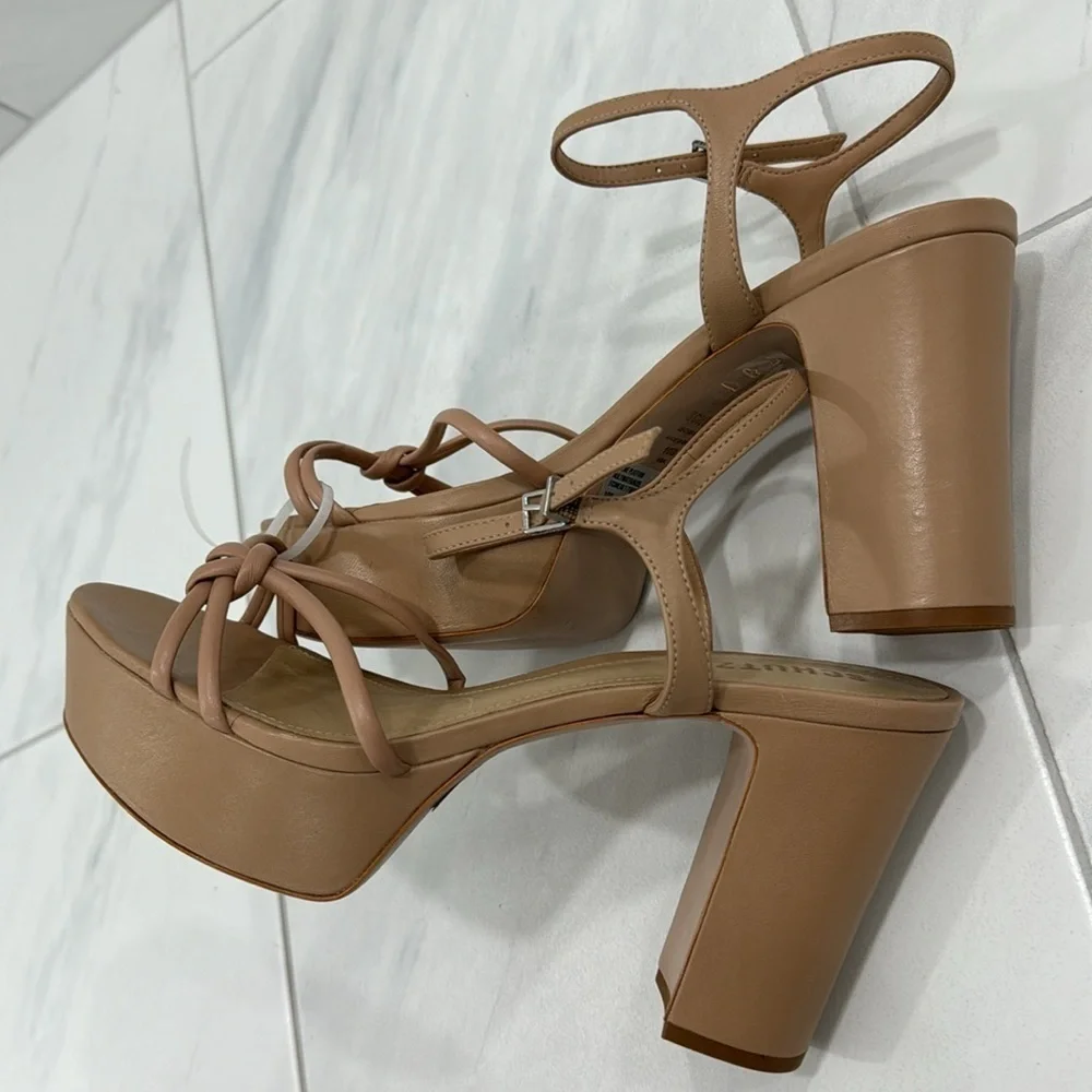 NEW! SCHUTZ True Beige Kelsie Platform Sandal - Size 10